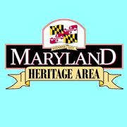 Maryland Heritage Area Logo with icon in the center.